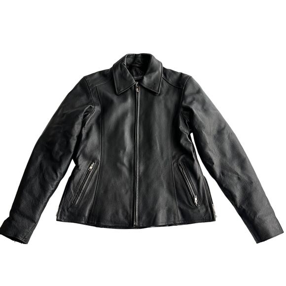 Montana Removable Thinsulate Lining Riding Leather Black Jacket women M